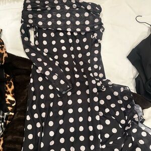 Polka Dot Off-Shoulder Dress